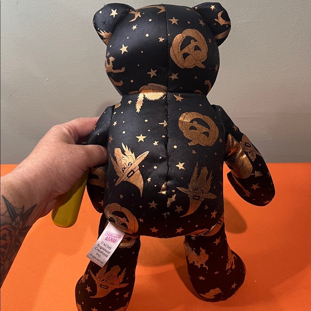 6/$25 Halloween Teddy Bear with Orange and Black Design - Picture 3 of 5